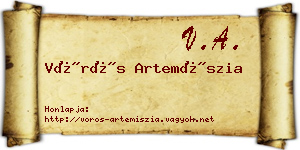 Vörös Artemíszia névjegykártya